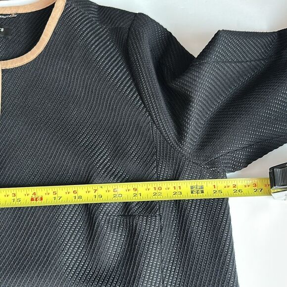 Talbots Black Trench Coat Coatigan Jacket Textured Cotton Blend Lined size 18W - Picture 14 of 14